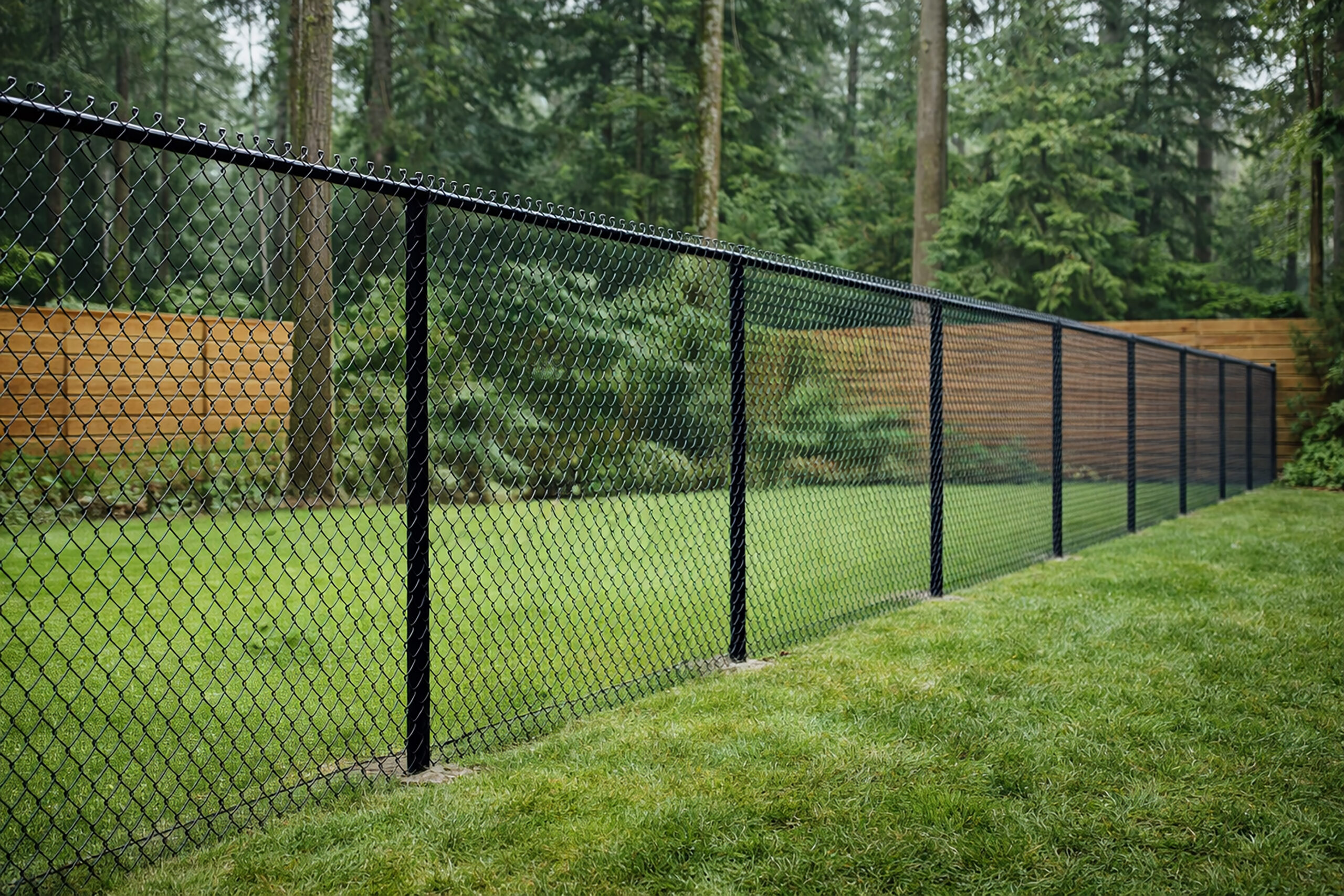 Chain link fencing for perimeter security